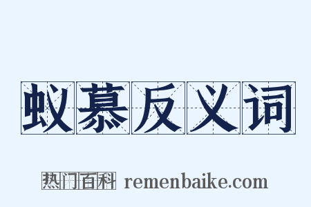 蚁慕反义词是什么意思的图片